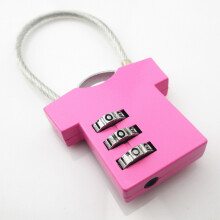 Süßer pinker Zinklegierung-Kombinationsschloss für Koffer 37x39x9 mm