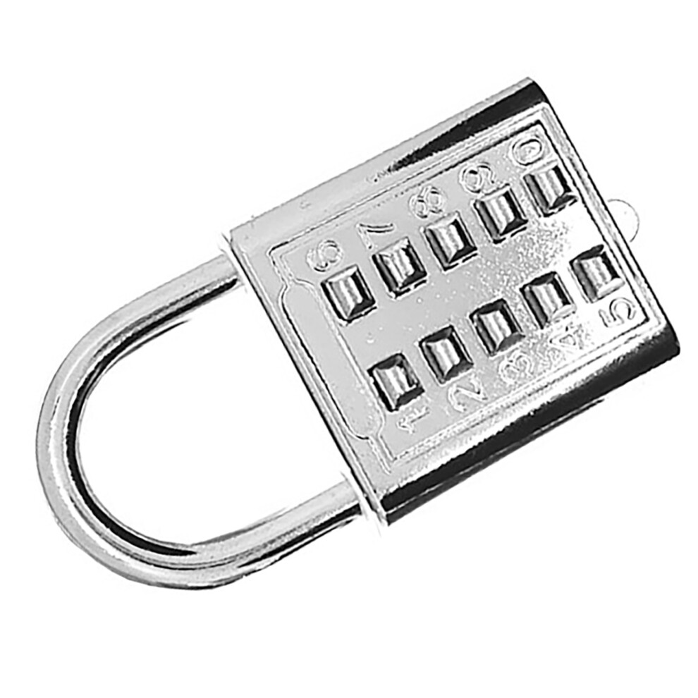 Zinc Alloy Button Combination Padlock For Trolleys & Files, Silver 4011357477649