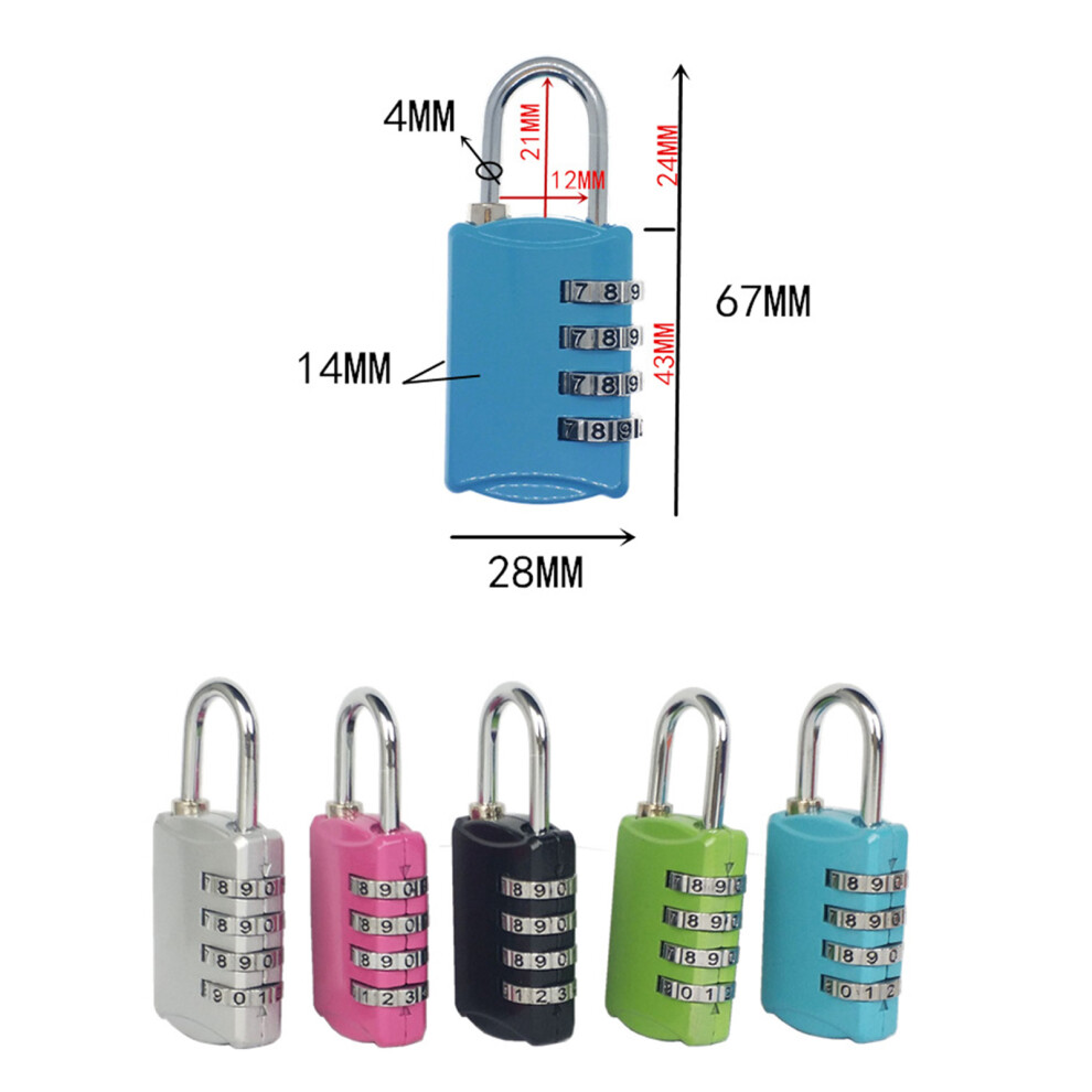 Coded Zinc Alloy Lock â 67x28x14mm, Black Security Padlock-image-OPC-PMPFTF5-NEW