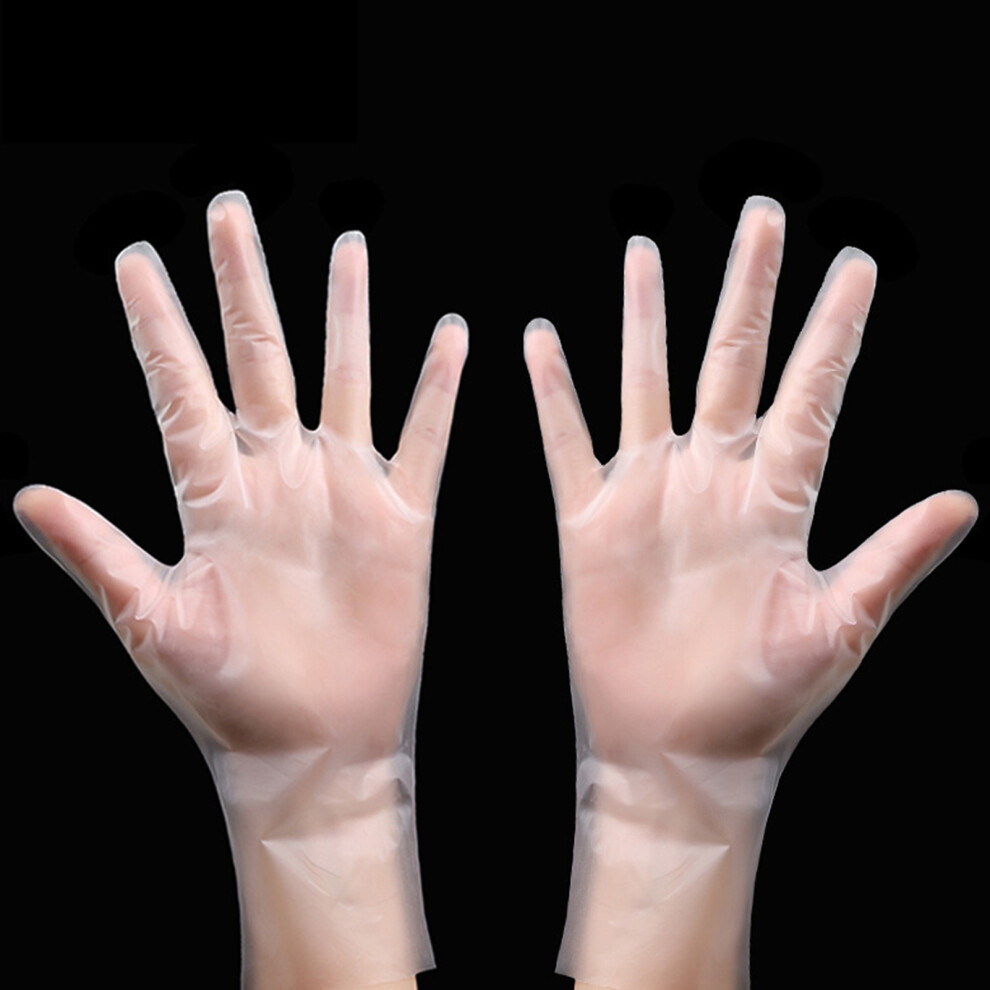 100Pcs Thicken Transparent Tpe Food Gloves For Kitchen Baking Cooking 3401357478080