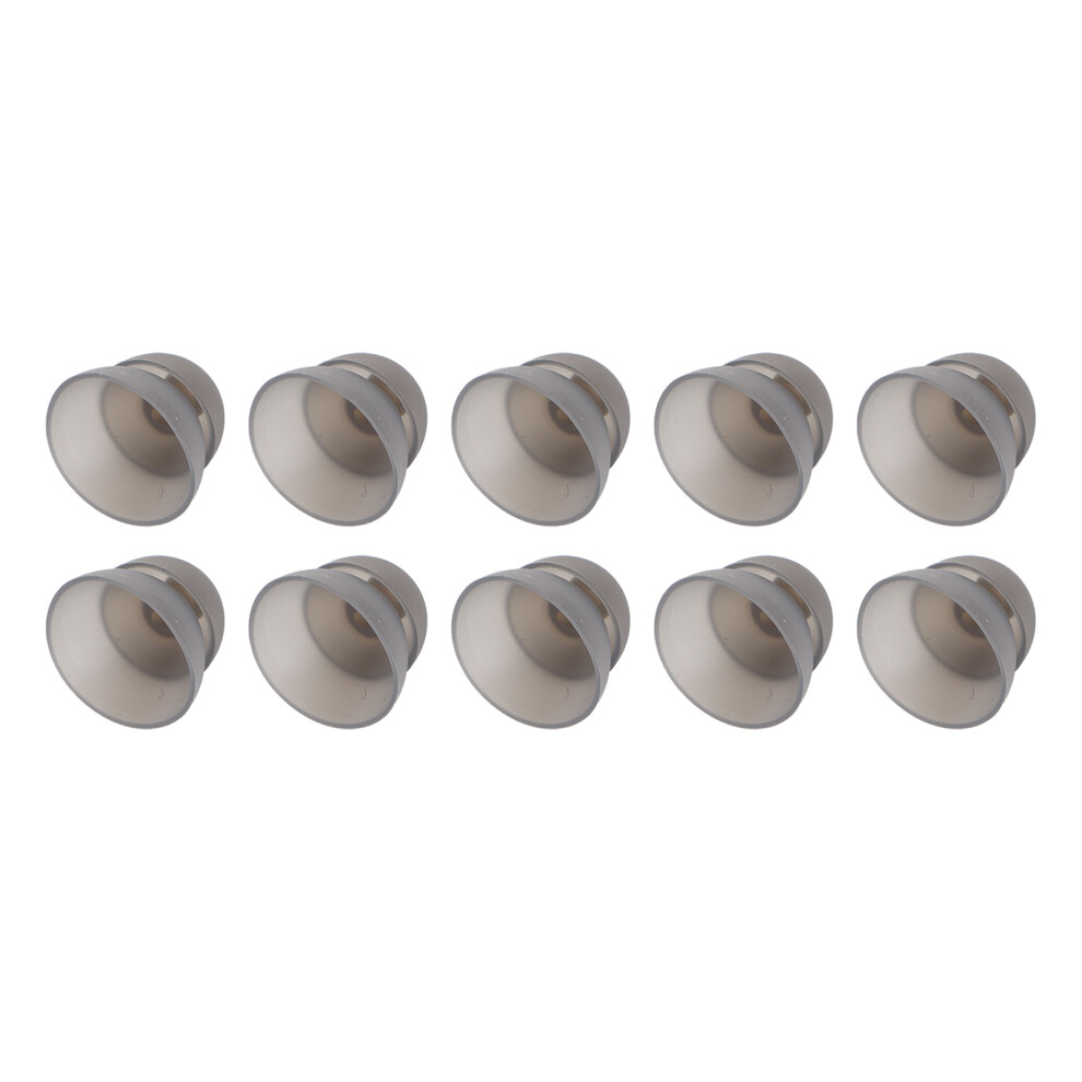 Black 10Pcs 12Mm Double Layer Silicone Hearing Aid Domes Anti-Static