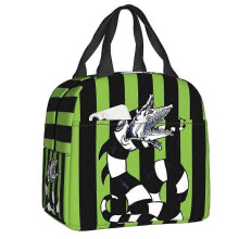 (22x20x13cm, 19) Tim Burton Beetlejuice Horror Film Lunch Box Women Cooler Thermal Food Insulated Lunch Bag Kids School Children Picnic Tote Bags