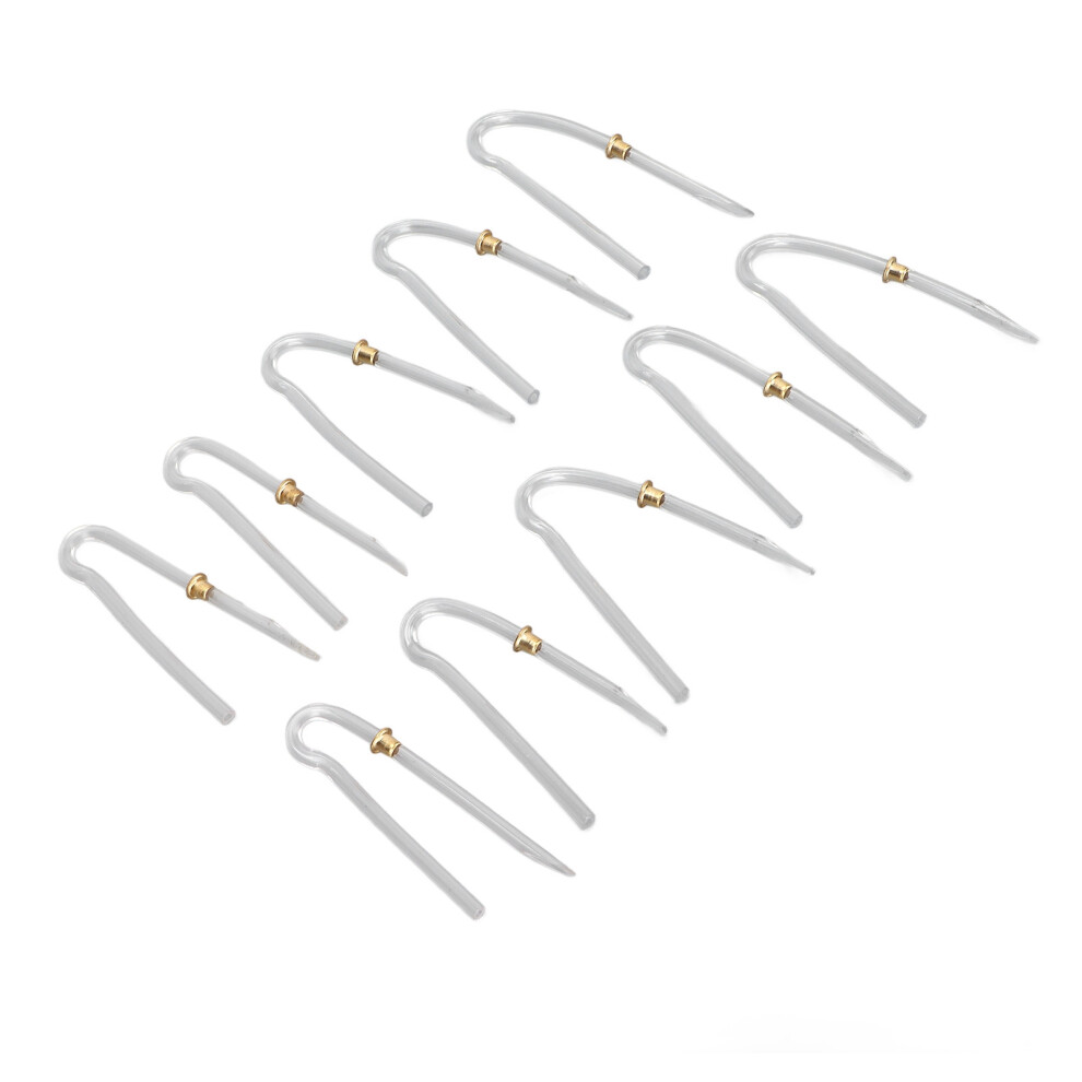10pcs PVC Hearing Aid Tubes with Metal Lock, 3.6x2mm