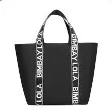 Ladies Large Tote Bag - Black Black Belt with White Lettering-Excellence 25-26