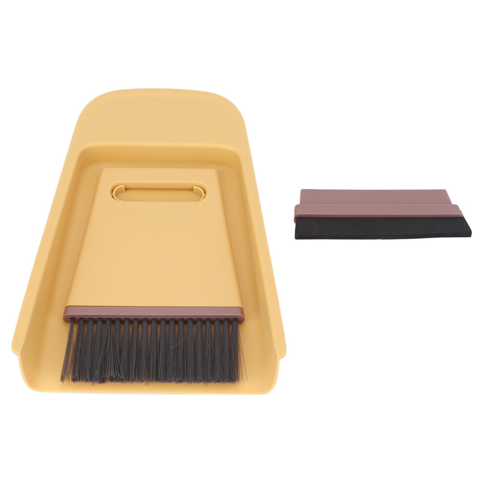 Mini Desk Broom and Dustpan Set with Soft and Hard Bristles