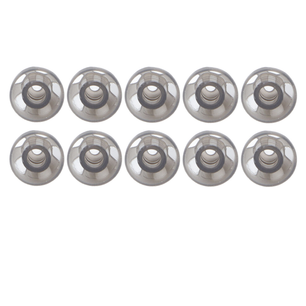 Black 10 Pcs Soft Silicone Hearing Aid Domes, 5Mm Open Eartips