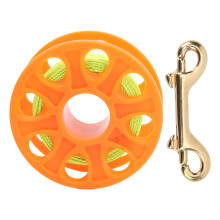 Taucher-Reel 30m Fluoreszierende Grüne Linie Kunststoff Kupfer Haken Orange