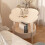 Cream Colored Plastic Bedroom Organizer Lightweight-White S 4