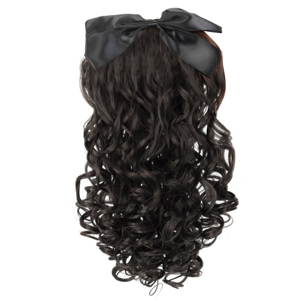 Brown/Black Voluminous Coily Wigs Hairpiece Smooth Synthetic