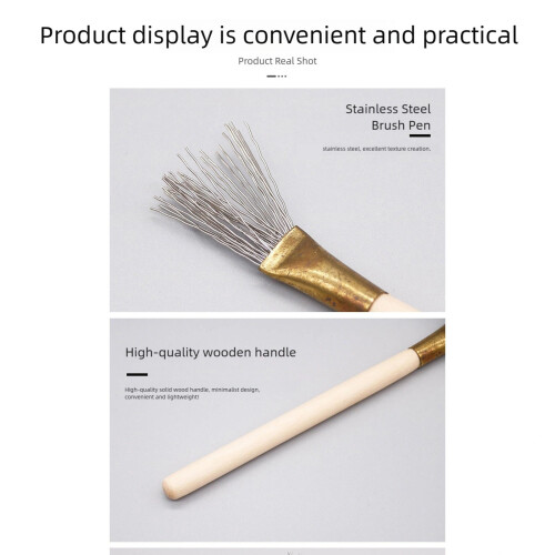 Set of 2 Practical Stainless Steel Artistrys Brushes for Ceramic 1