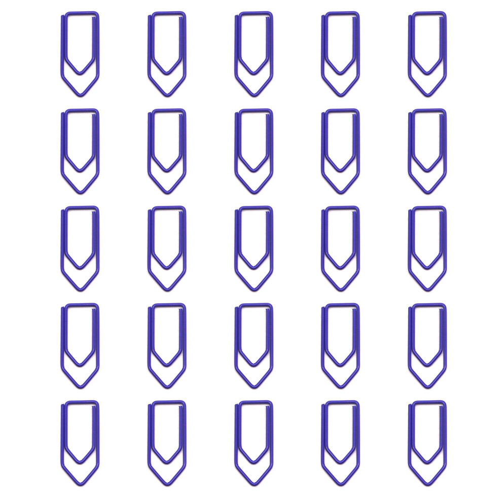 25 Crayon Shaped Steel Clips Colorful Document-Blue 7754000258475