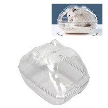 Große transparente Hamster-Badbox – auslaufsicher, leicht zu reinigen, 14,5x10x10cm