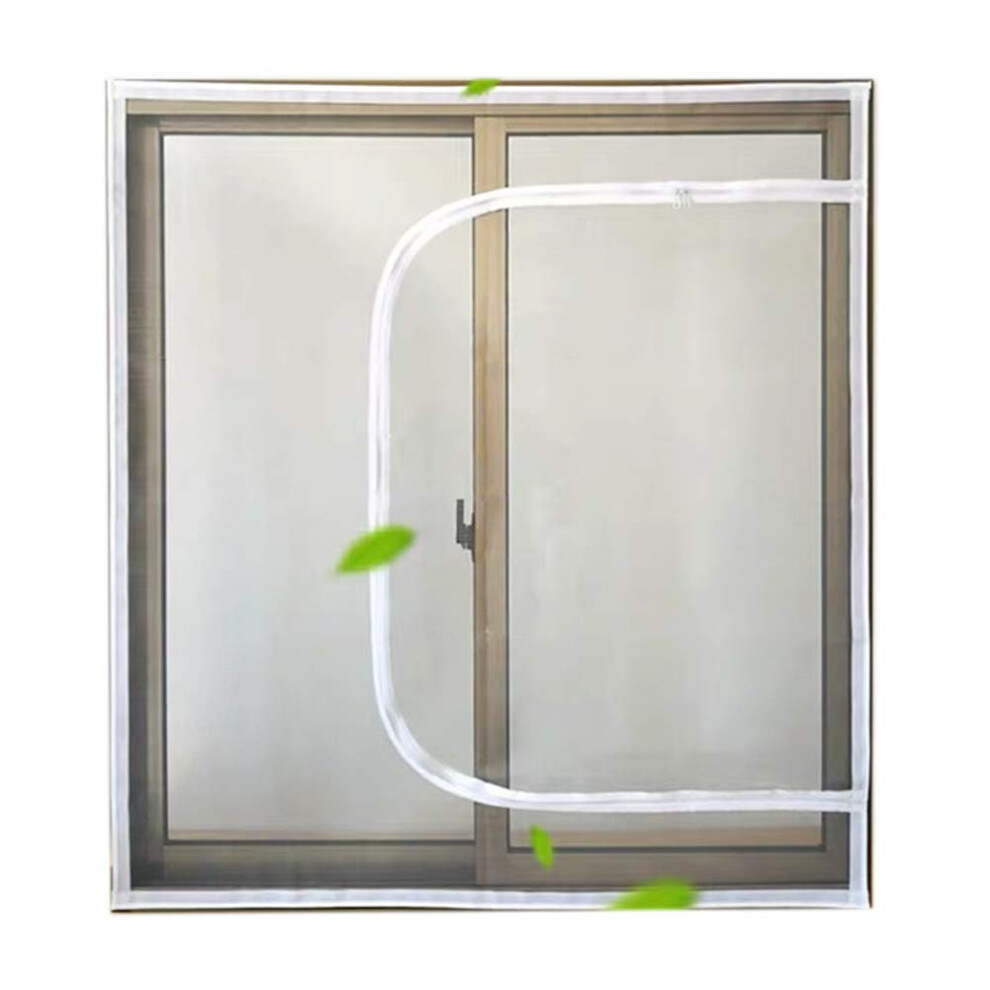 Window Protection For Cat Net Mesh With Zipper Self-Adhesive Anti-Mosquito Fly Screen Cut To Size 100x100cm Position 9