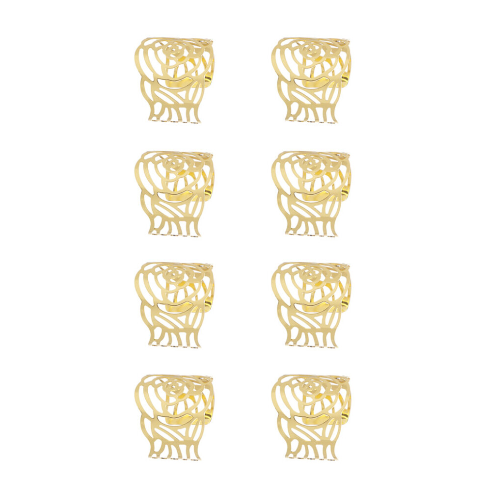 8Pcs Napkin Rings Metal Rose Holder Circle Buckle Christmas Restaurant-image-OPC-PMPFW6F-NEW