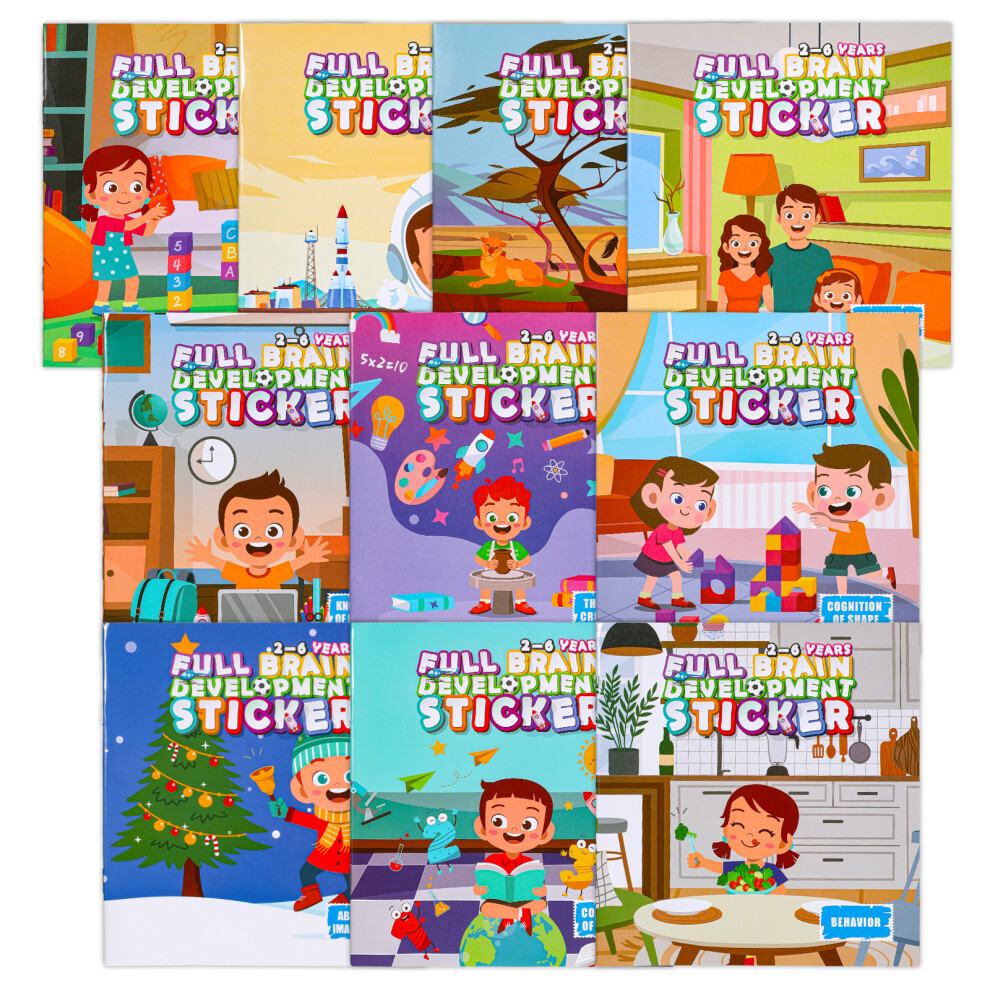 10pcs/set Fun And Creative Sticker Books For Toddlers Easy To Safe And-image-OPC-PMPFWGC-NEW