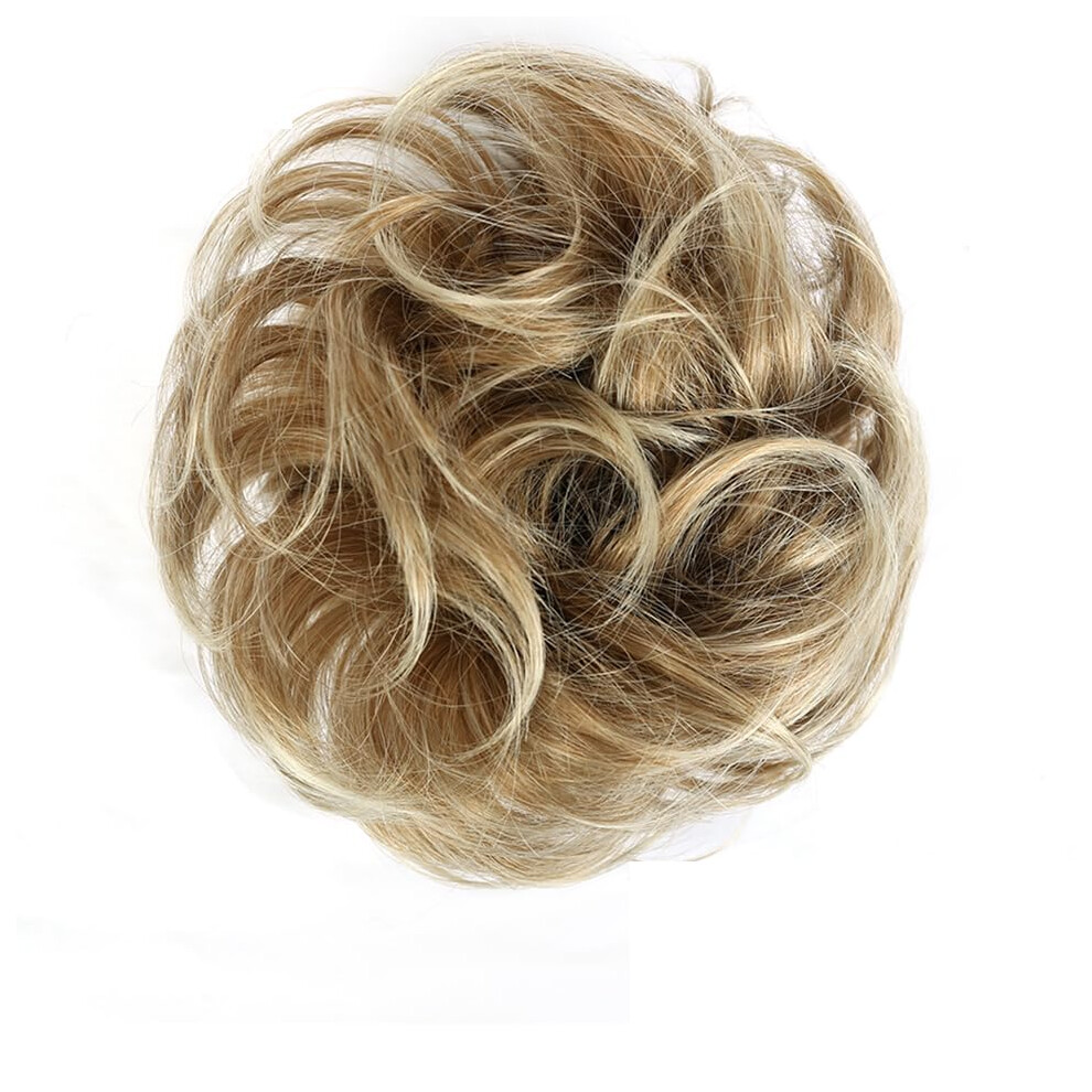 Unisex Synthetic Chignon Elastic Band Hair Bun Updo Hairpiece Fq001-6T88