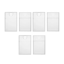 6 stuks draagbare naamkaarthouders 63x98mm waterdicht