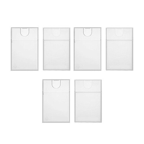 6 stuks draagbare naamkaarthouders 63x98mm waterdicht