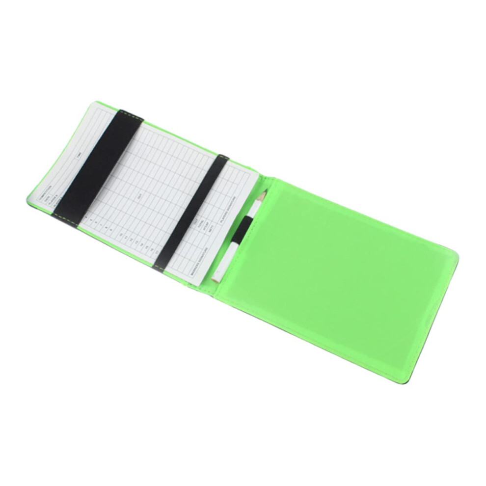 Portable Golf Scorebook PU Leather Black Lightweight Scorecard Notebook For Golfers Durable Score Keeping Tracks Stats-image-OPC-PMPFYNZ-NEW