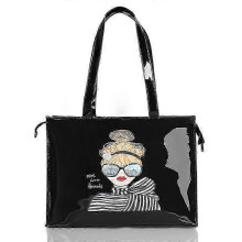 (L 6) New fashion jelly handbag women eco-friendly flower tote shopping bag reusable waterproof PVC shoulder shopping bag