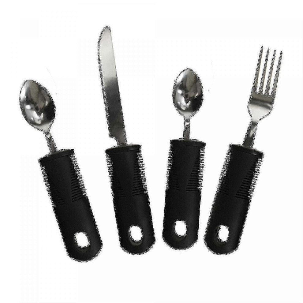 Kikidex (As Show, One Size) Ergonomic Cutlery - 4 Pieces_a