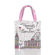 (S 29) New fashion jelly handbag women eco-friendly flower tote shopping bag reusable waterproof PVC shoulder shopping bag