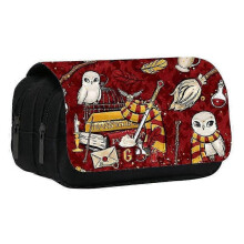 (A) 2025 Harry Potter Double Layer Pencil Case Pen Case Stationery Bag Kids Gifts -Sy