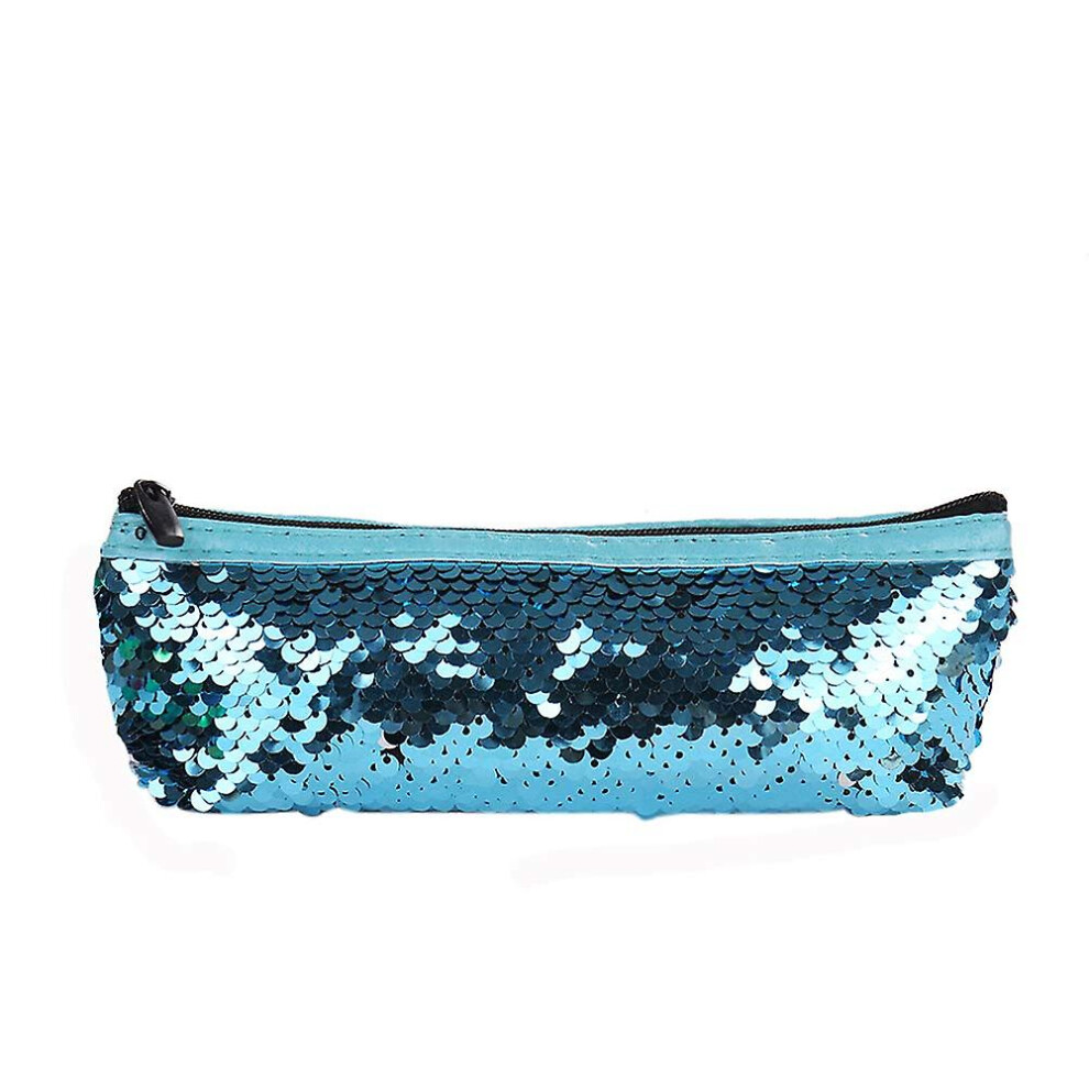 Kikidex (As Show, One Size) Simple Style Mini Multi-Functional Sequin Cosmetic Bag Pen Bag Can Turn Modelling