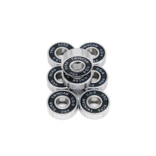 Roller Skate Wheel Bearings 608RS Deep Groove Ball Bearing ABEC-9 Chrome Steel 8x22x7mm For Skateboard Pack Of 8