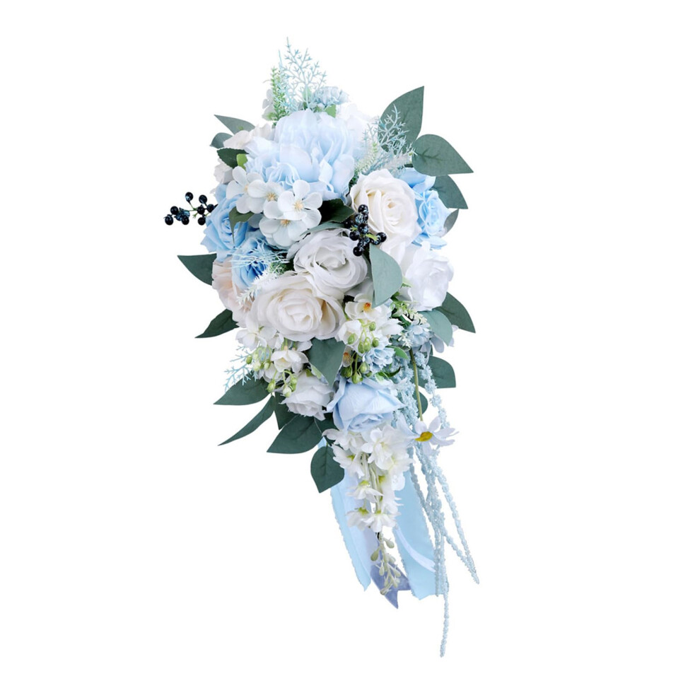 Bride Bouquet Handmade Rose Bouquet For Wedding Garland Style Rose Bouquet Anniversary Celebration Gift Combo-image-OPC-PMPFZMX-NEW