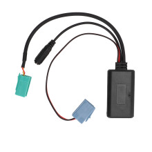 Kabelloser Bluetooth-AUX-Adapter mit Mikrofon für Auto-CD-Player, Schwarz