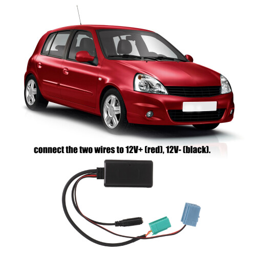 Kabelloser Bluetooth-AUX-Adapter mit Mikrofon für Auto-CD-Player, Schwarz 2