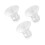 3 pièces d'inserts de bride 17/19/21 mm blanc/transparent 6