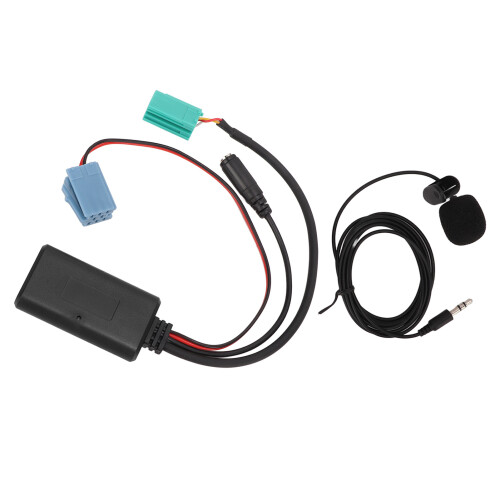Kabelloser Bluetooth-AUX-Adapter mit Mikrofon für Auto-CD-Player, Schwarz 1