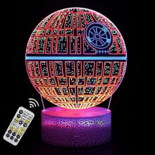 3D Star Wars Night Lights for Boys Kids Optical Illusion Lamp Xmas Gifts Room Colorful Remote Control lamp for Bar Bedroom Living Room