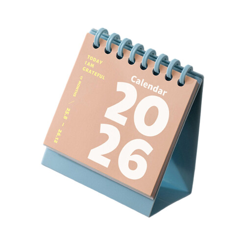 Calendrier de bureau 2026 sur 12 mois, de janvier 2026 à-Bleu