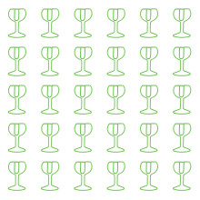 30 pièces trombone en verre de vin petits trombones pince à-Vert