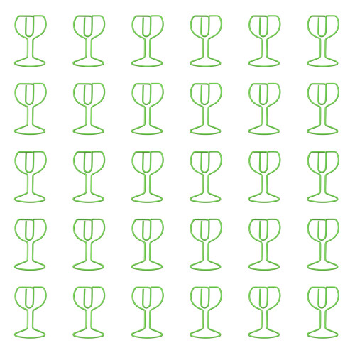 30 pièces trombone en verre de vin petits trombones pince à-Vert