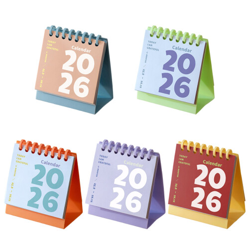 Calendrier de bureau 2026, références sur 12 mois du-Vert 1
