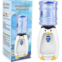 2023 - 2.5l Mini Cute Penguin Water Dispenser with Water Bucket Drink 8 Water Glasses for Student Dormitory