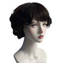Perruques de cheveux bouclés en fibres synthétiques pour femmes,