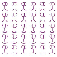 Trombone en forme de verre à vin, 30 pièces, pince à-Violet