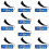 Marque-pages squelette pour la lecture, 10 pièces, marqueur-Bleu 1