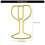 Trombones en forme de tasse à vin, 30 pièces, trombones en-or 4
