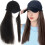 Perruques de cheveux raides à la mode, chapeau de-Marron clair 4