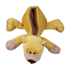 (Length 27cm, Bear) Plush Animal Pencil Case & Cosmetic Pouch, Multi-Use Stationery Organizer for Kids, Office, School Supplies