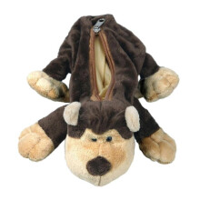 (Length 27cm, Monkey) Plush Animal Pencil Case & Cosmetic Pouch, Multi-Use Stationery Organizer for Kids, Office, School Supplies