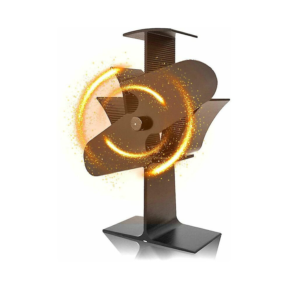 Kikidex (As Show, One Size) Fireplace / Stove Fan Operates On Thermal Energy 2 Blades Eco And Silent