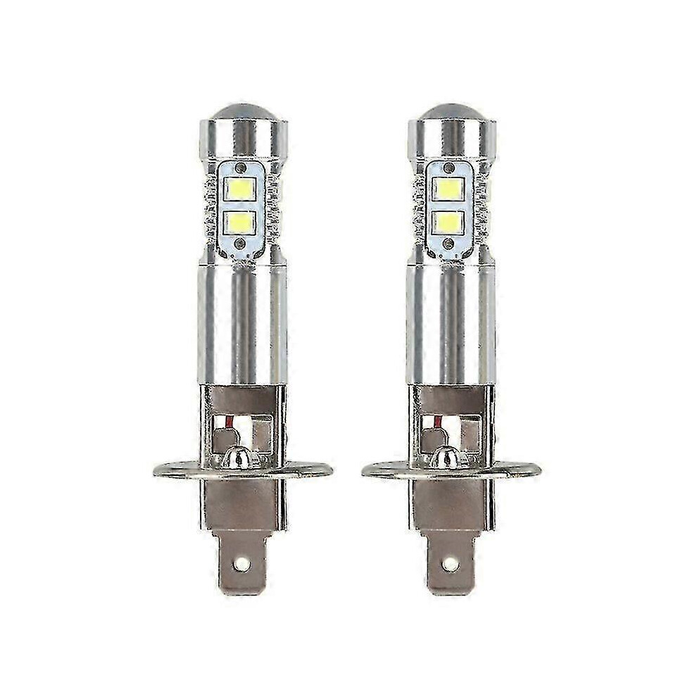 Kikidex (As Show, One Size) 2-Pack H1 Led Headlight Bulbs 100W 6000K Fog Light For Car Headlamp Replacement_a