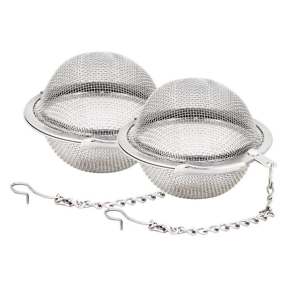 Kikidex (As Show, One Size) 2Pcs Stainless Steel Mesh Tea Ball 2.1 Inch Tea Infuser Strainers Tea Strainer Filters Tea Gap Diffuser For Tea